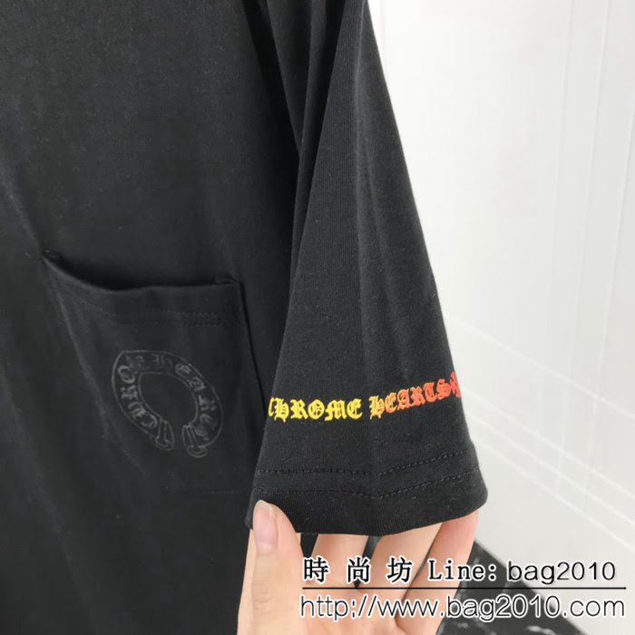 Chrome Hearts克羅心 19ss 彩虹馬蹄限定T恤 定制原版純棉面料 高版本情侶款 ydi2233